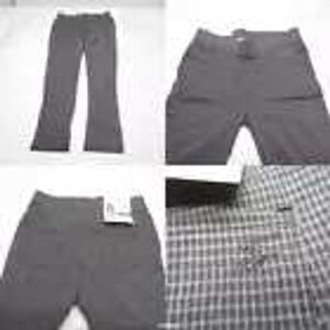 Seven 7 Pull On Leggings Womens Medium 30x28 Charcoal Window Pane Plaid Flex NEW